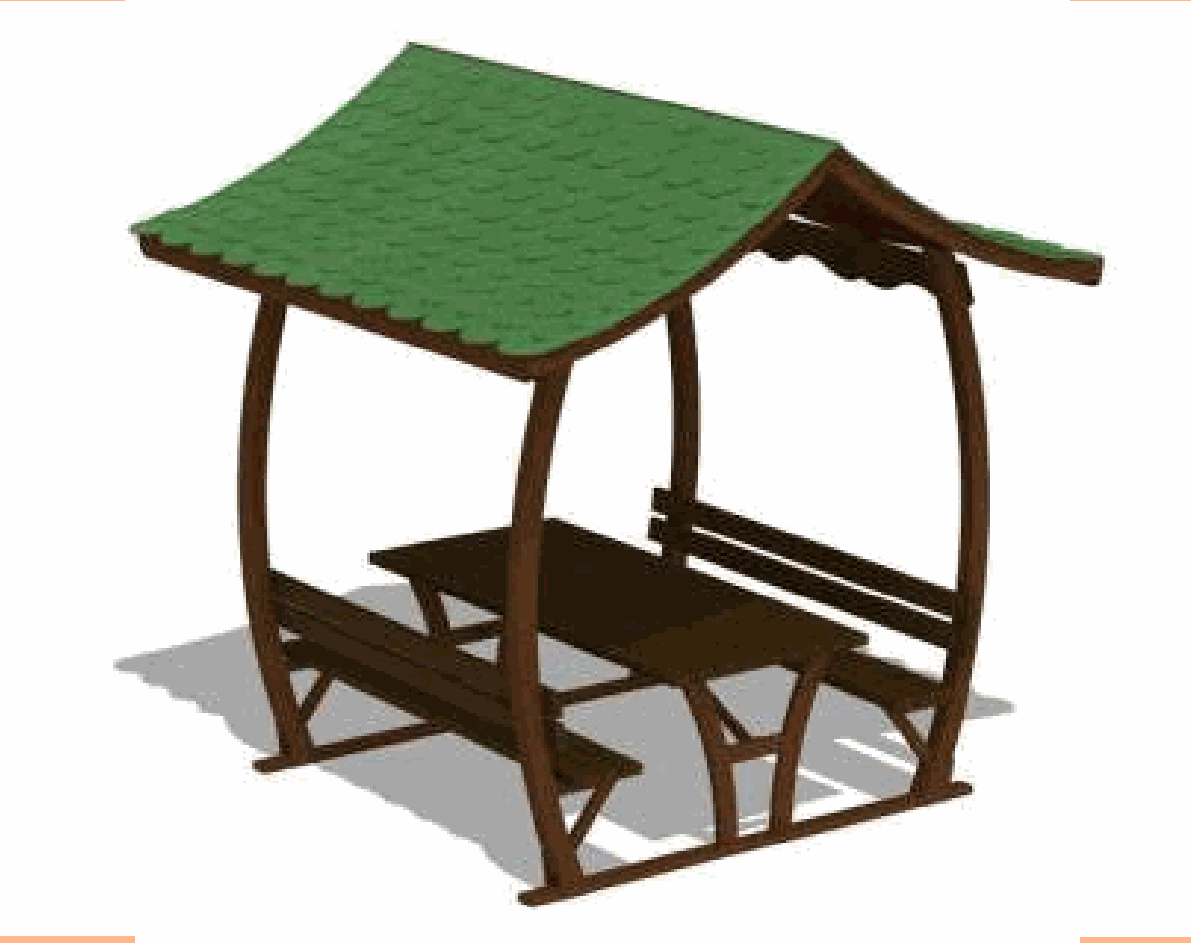CM-04 Çatılı Piknik Masası